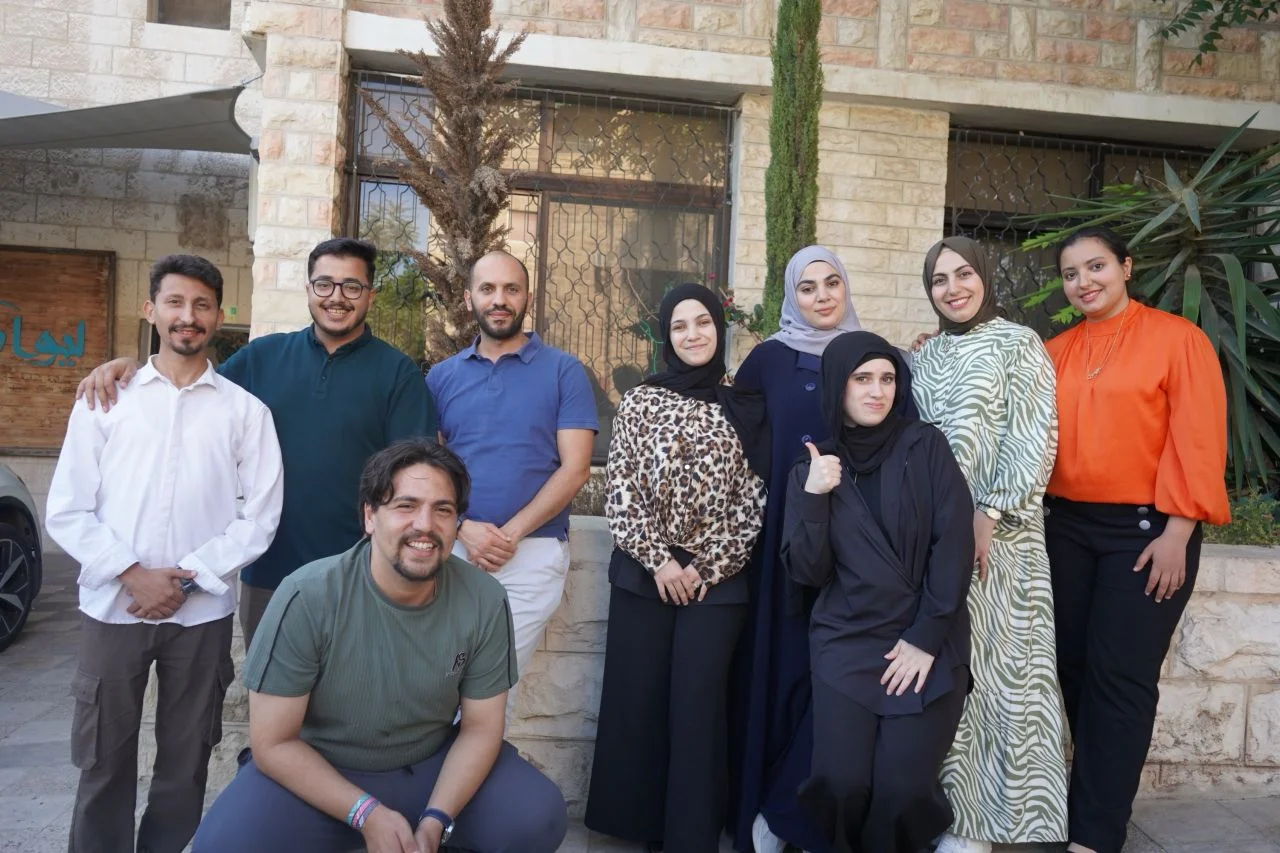 Ofuq Responsible Action cohort working together at Liwan Youth Space
